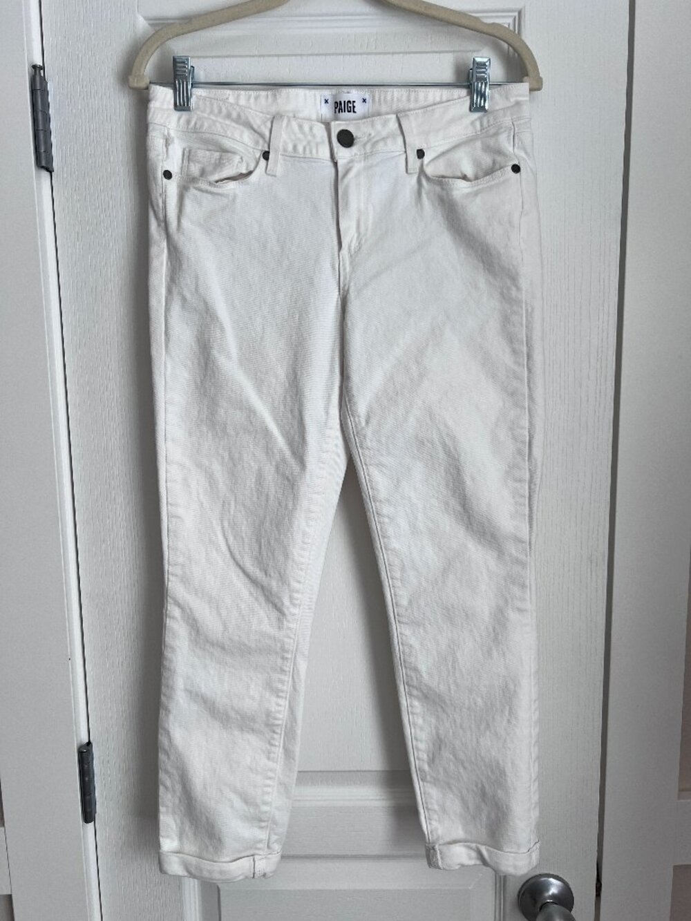 PAIGE Kylie Crop Jeans in Optic White – Size 28